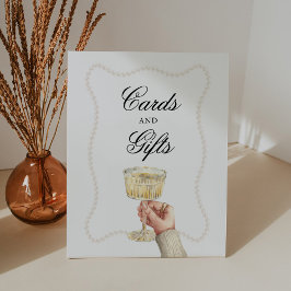 Expositor En L Perlas y regalos de ducha de novia Prosecco