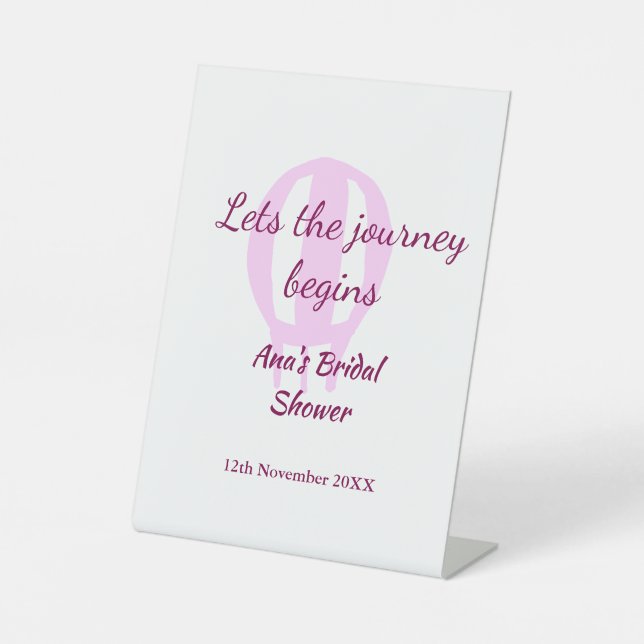 Expositor En L permite que el viaje comience la ducha de novia ag (Anverso)