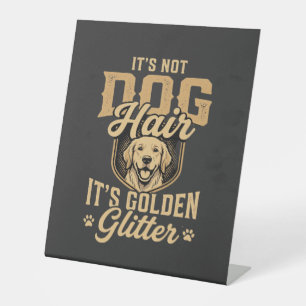 Expositor En L Perrito de pelo dorado divertido con purpurina