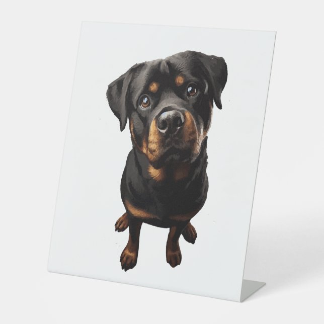 Expositor En L perro de rottweiler (Anverso)