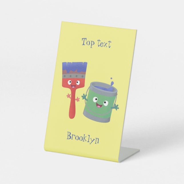 Expositor En L Personajes de pincel y dibujos animados (Anverso)