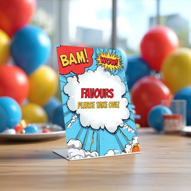 Expositor En L Personalised Superhero Party Favours Pedestal Sign (Subido por el creador)