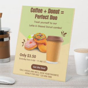 Expositor En L Personaliza Café Y Donas La Dúo Perfecta