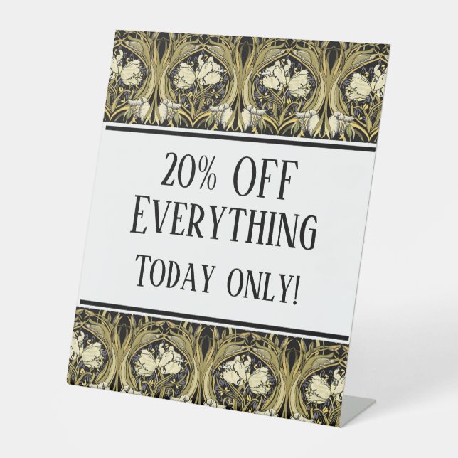 Expositor En L Personalizable Art Nouveau Tulips (Anverso)