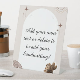Expositor En L Personalizable de Brown Minimalista Boho Notes