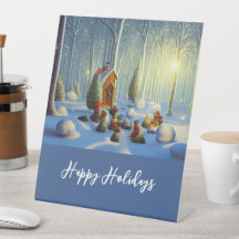 Personalizable de Escena Forestal de Navidades cap