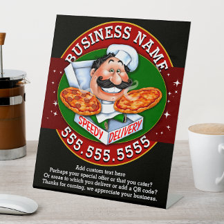 Expositor En L Personalizable de negocios Pizza Delivery Pizzeria