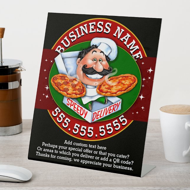 Expositor En L Personalizable de negocios Pizza Delivery Pizzeria (Subido por el creador)