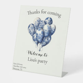 Expositor En L Personalizable Delft Blue Balloons