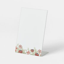 Personalizable Rótulo Burgundy Wildflower