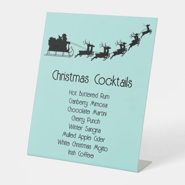 Expositor En L Personalizable Santa Cocktail List (Anverso)