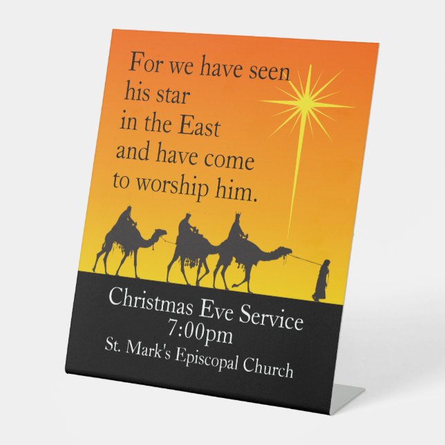Expositor En L Personalizable Tres sabios Navidades religiosos (Anverso)