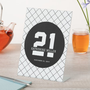 Expositor En L Personalizado 21º cumpleaños Moderno y elegante