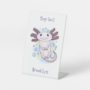 Expositor En L Personalizado axolotópico rosa adorable