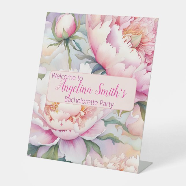 Expositor En L Personalizado Bachelorette Party, futura novia (Anverso)