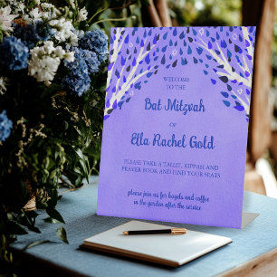 Expositor En L Personalizado Bat Bar Mitzvah Rótulo