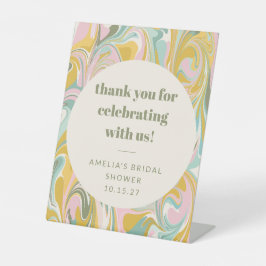 Expositor En L Personalizado de Abstract Pastel Británica Gracias