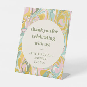 Expositor En L Personalizado de Abstract Pastel Británica Gracias