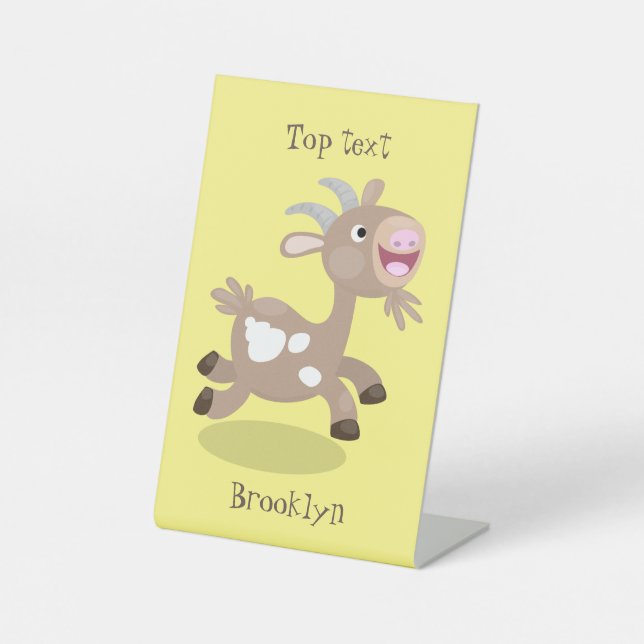 Expositor En L Personalizado de cabra alegre (Anverso)