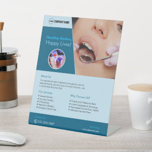 Expositor En L Personalizado de Clínica Dental Rótulo Pedestal