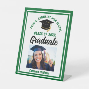 Expositor En L Personalizado de Graduación Verde Fiesta de fotogr