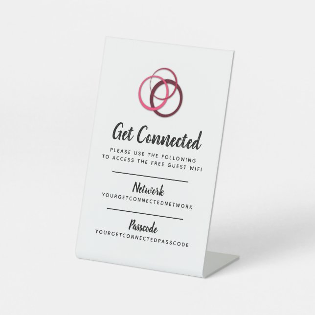 Expositor En L Personalizado de información de invitado de código (Anverso)