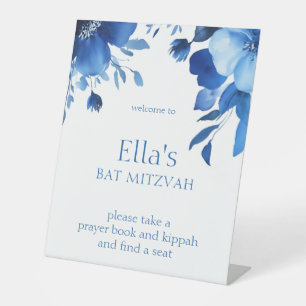 Expositor En L Personalizado de MITZVAH, color de agua de las flo
