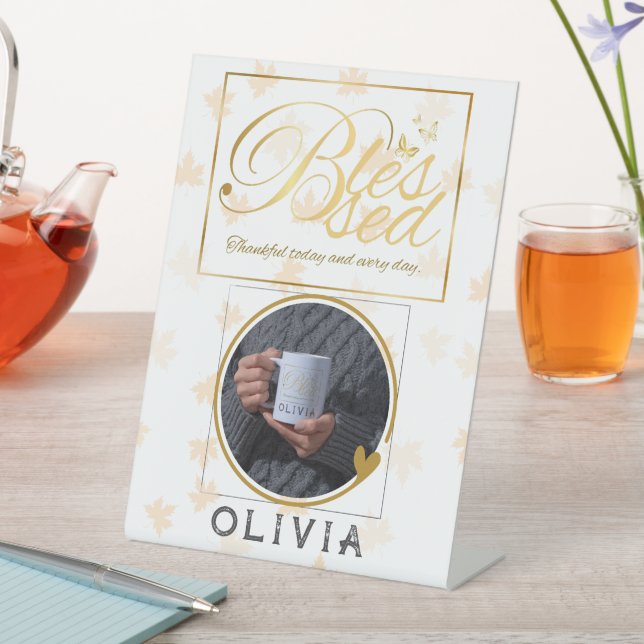 Expositor En L Personalizado de oro Caligrafía Nombre regalo de A (In Situ)