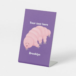 Expositor En L Personalizado de oso de agua tardígrado rosa y sua
