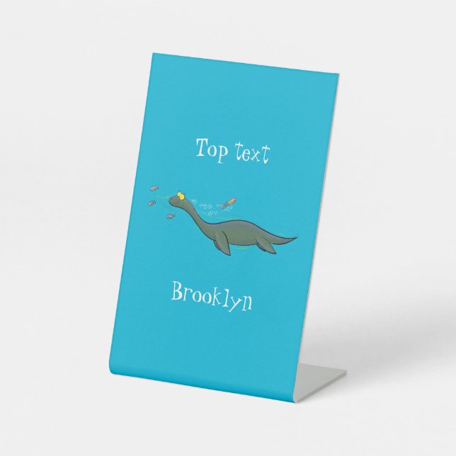 Expositor En L Personalizado de plesiosaurios monstruo del mar (Anverso)