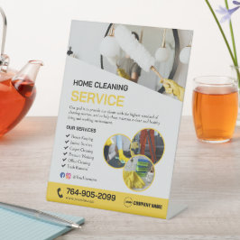 Expositor En L Personalizado de servicios de limpieza Rótulo