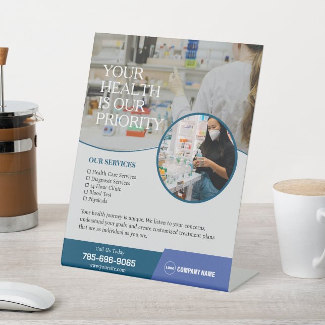 Expositor En L Personalizado de Servicios Farmacéuticos Rótulo Pe (In Situ)