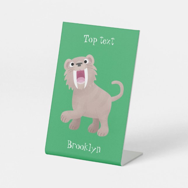 Expositor En L Personalizado de Smilodon del tigre dientes de Cut (Anverso)