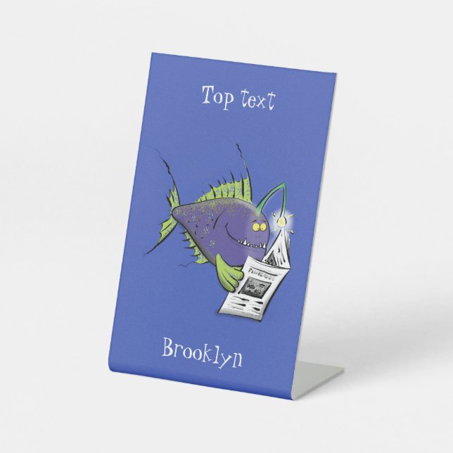 Expositor En L Personalizado divertida de pescados y mariscos (Anverso)