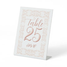Personalizado elegante número de tabla de encaje r