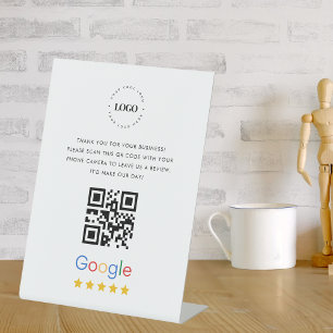 Expositor En L Personalizado Empresa Google reseña el logotipo de