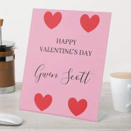 Expositor En L Personalizado Feliz corazón rojo de San Valentín r