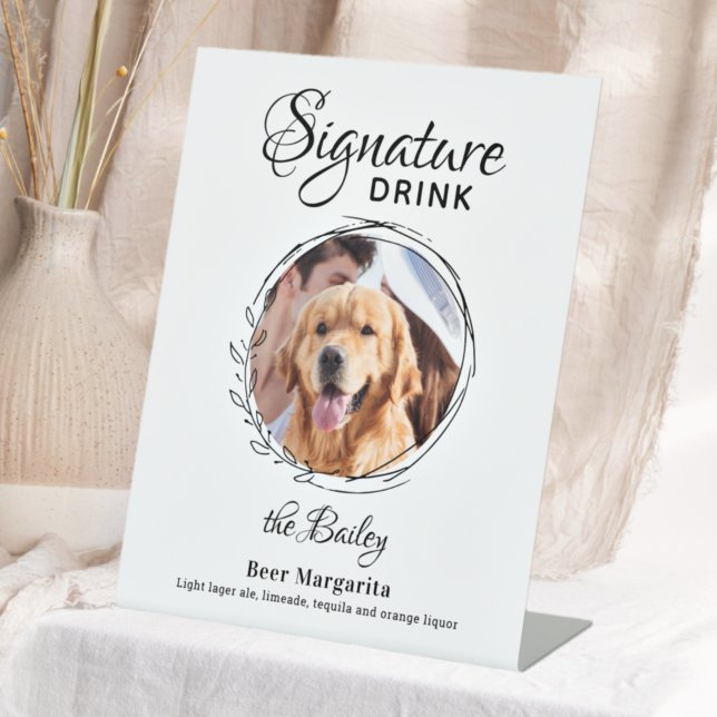 Expositor En L Personalizado Firma Bebida Foto Mascota de bar Bod (Subido por el creador)