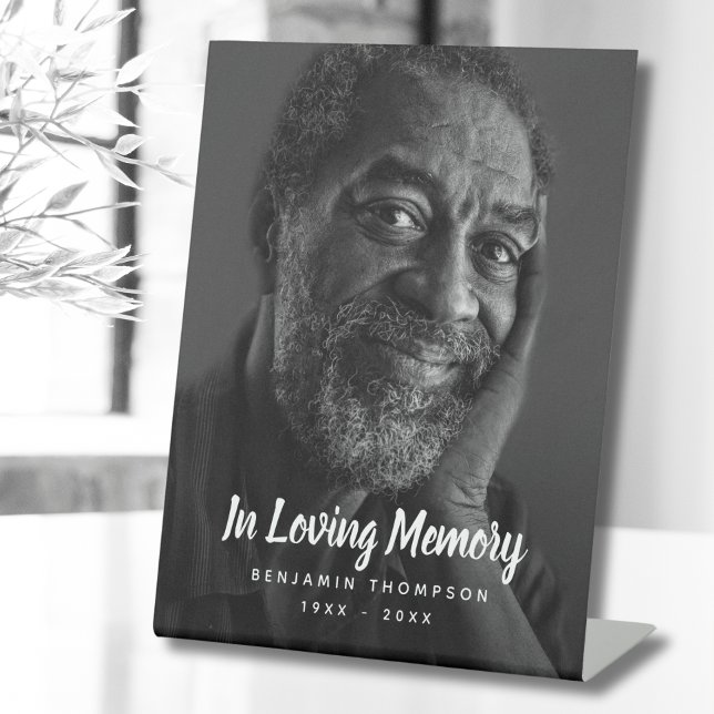 Expositor En L Personalizado Foto Homenaje conmemorativo personal (Custom Photo Memorial Sign)