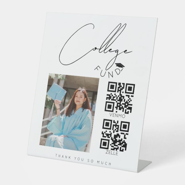 Expositor En L Personalizado foto qr código de identificación del (Anverso)