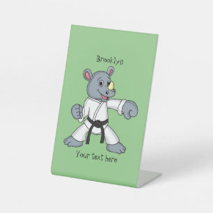 Expositor En L Personalizado lindo rhino kung fu personalizado