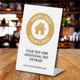 Expositor En L Personalizado Logo de negocios Sitio web de texto