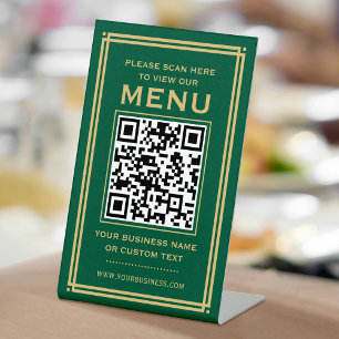 Expositor En L Personalizado Menú Código QR sin contacto Clásico