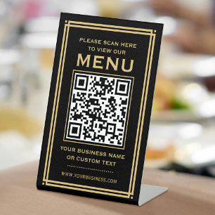 Expositor En L Personalizado Menú de código QR sin contacto Clási