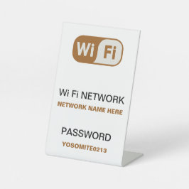 Expositor En L Personalizado Minimalista simple contraseña de red