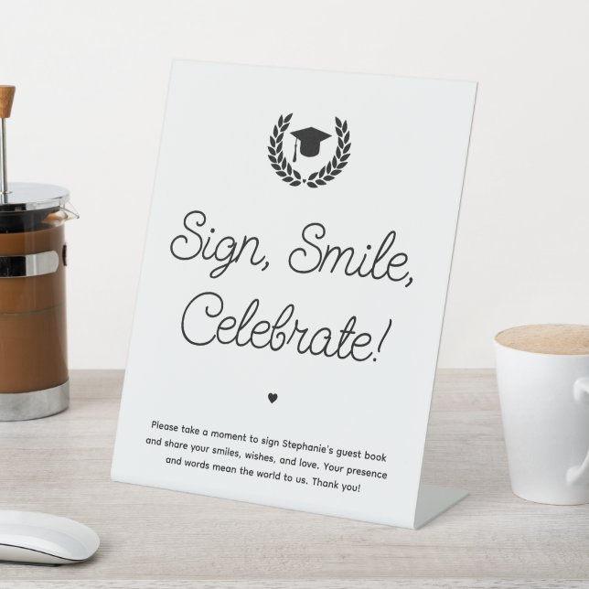 Expositor En L Personalizado Moderno y Simple Graduation Party Gu (In Situ)