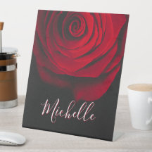 Personalizado monograma rojo rosa vintage fotograf