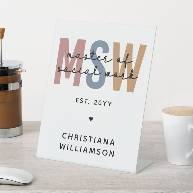 Expositor En L Personalizado MSW Master en Obra Social Graduación (In Situ)