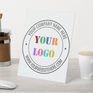 Expositor En L Personalizado Nombre del logotipo comercial Inform