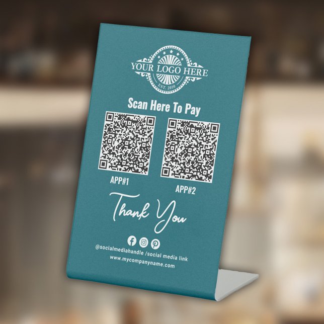 Expositor En L Personalizado Pago Código QR, Paypal, Venmo, Aplic (Subido por el creador)